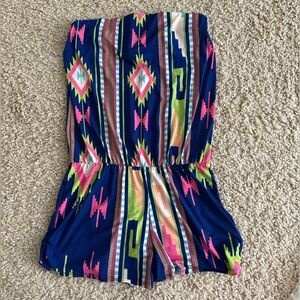 Colorful Patterned Women’s Romper